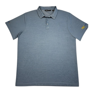 TravisMathew Polo Shirt Mens XXL Blue TRU Delivery Golf Corporate Logo
