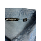 Second Half Supply Co, LLC TravisMathew heathered blue polo shirt collar with XXL size tag and brand label