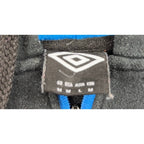 Second Half Supply Co, LLC Umbro hoodie interior neck label showing size medium and brand logo