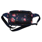 Second Half Supply Co, LLC Vans navy floral fanny pack with pink flowers and adjustable black buckle strap