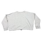 Second Half Supply Co, LLC heather gray Wrangler cropped crewneck sweatshirt with dropped shoulders and drawstring hem