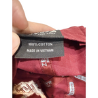 Second Half Supply Co, LLC vintage Zephyr Florida State hat interior tag showing 100 percent cotton material